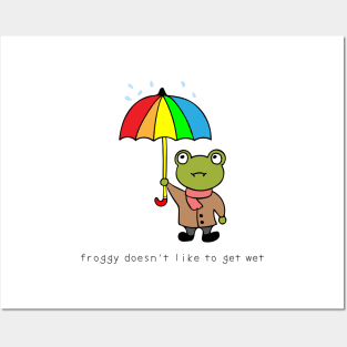 froggy doesn't like to get wet Posters and Art